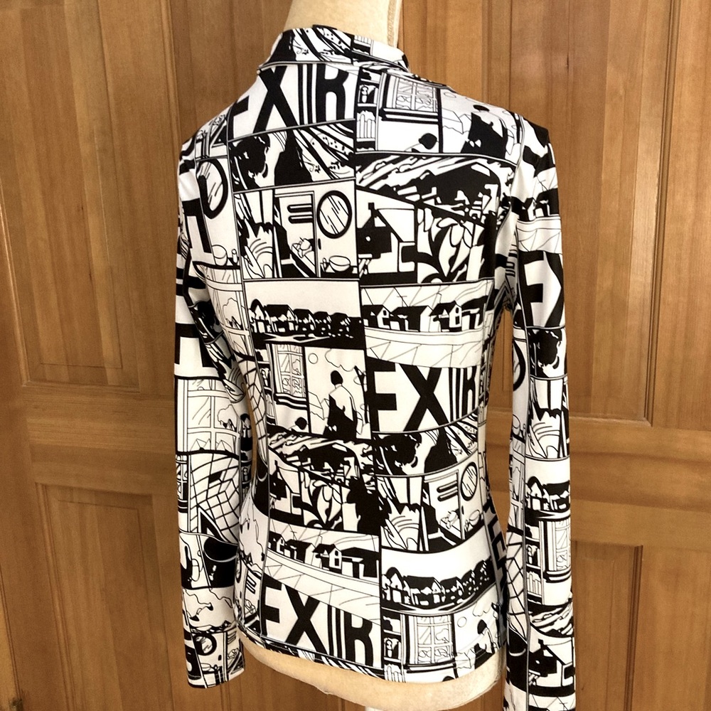 Luxury Pop Art Printed Blouse. - Picture 5 of 16